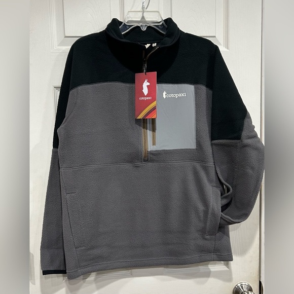 Cotopaxi Men’s Medium Abrazo Half-Zip Fleece Jacket Black Cinder GreyNWT - Picture 1 of 8